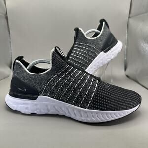 Nike React Phantom Run Flyknit 2 Shoes Mens Size 10.5 Black Running CJ0277-003